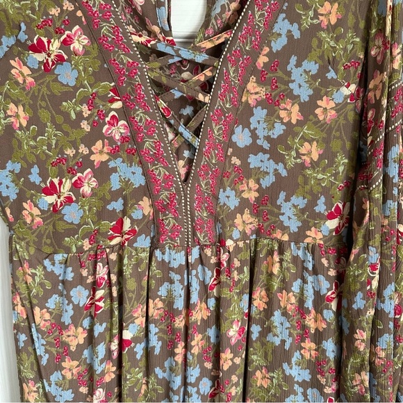 Angie Womens Ditsy Floral Romper Sz L Boho Fairy Grunge Festival Whimsical Gypsy - Picture 2 of 15